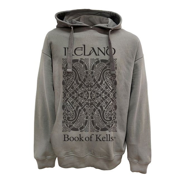 Book of Kells Grey Adult Celtic Knot Hoodie
