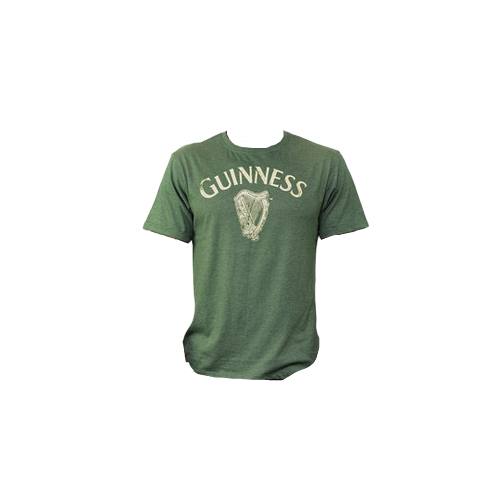 Guinness Green Vintage Heathered Harp T-Shirt