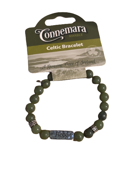 Connemara Marble Hope Message Bracelet