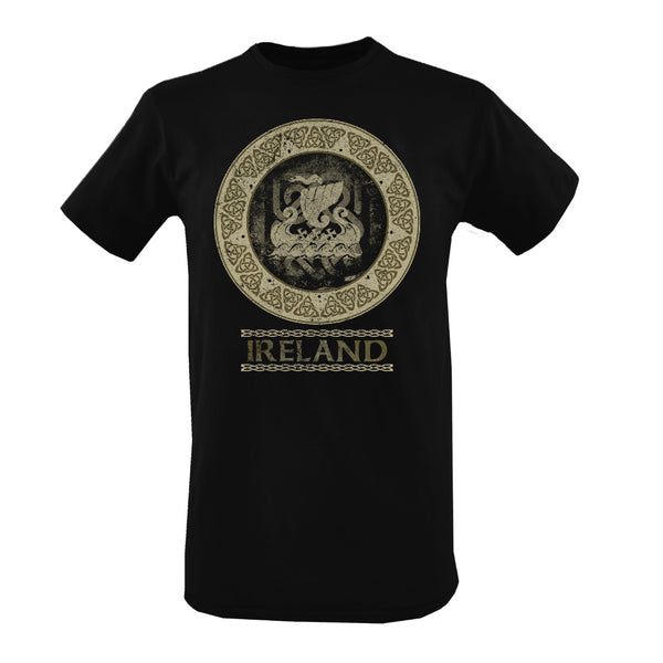 Black Ireland Celtic Design T-Shirt