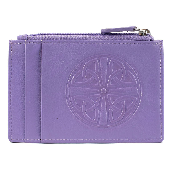 Celtic Knot Leather Wallet- Amethyst
