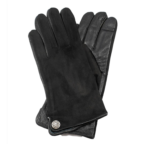 Celtic Suede and Leather Driving Gloves- Black