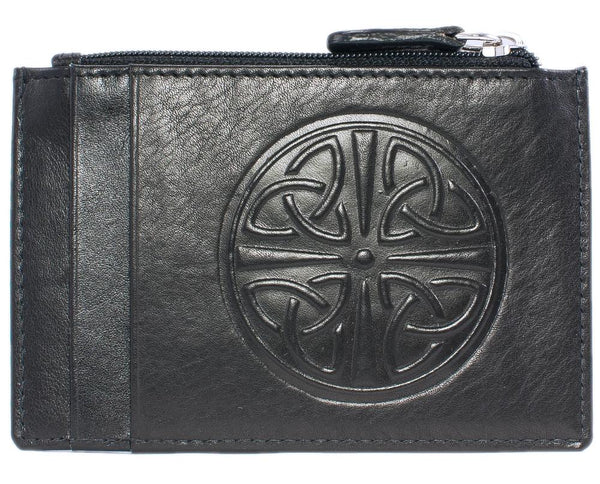 Celtic Knot Leather Wallet- Black