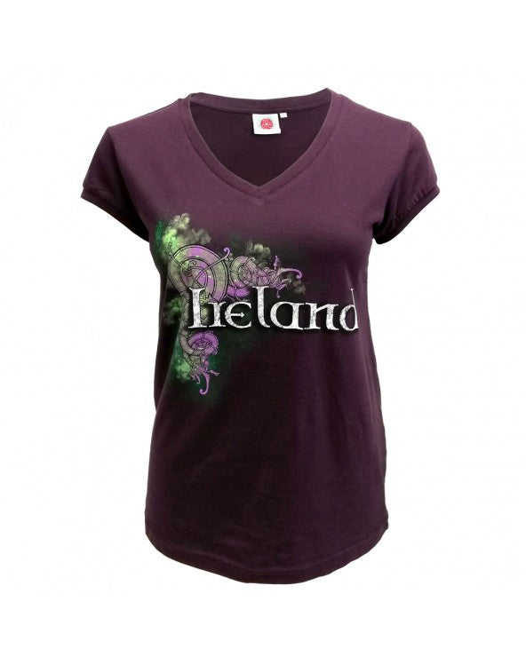 Purple Celtic Ireland Ladies T-Shirt