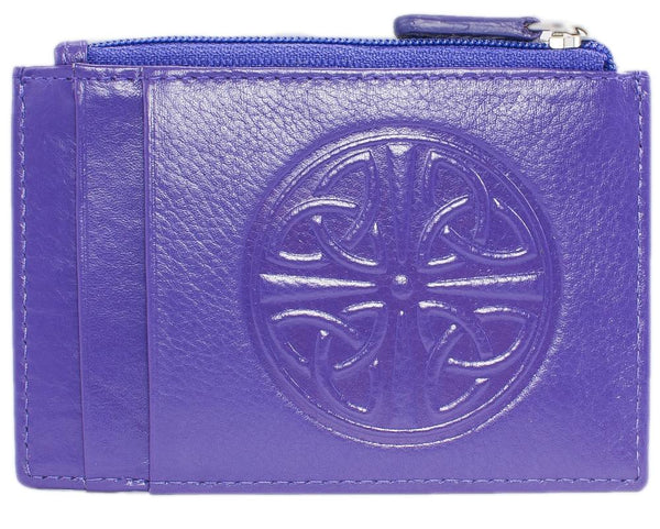 Celtic Knot Leather Wallet- Purple