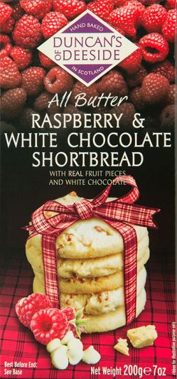 Raspberry and White Chocolate Shortbread