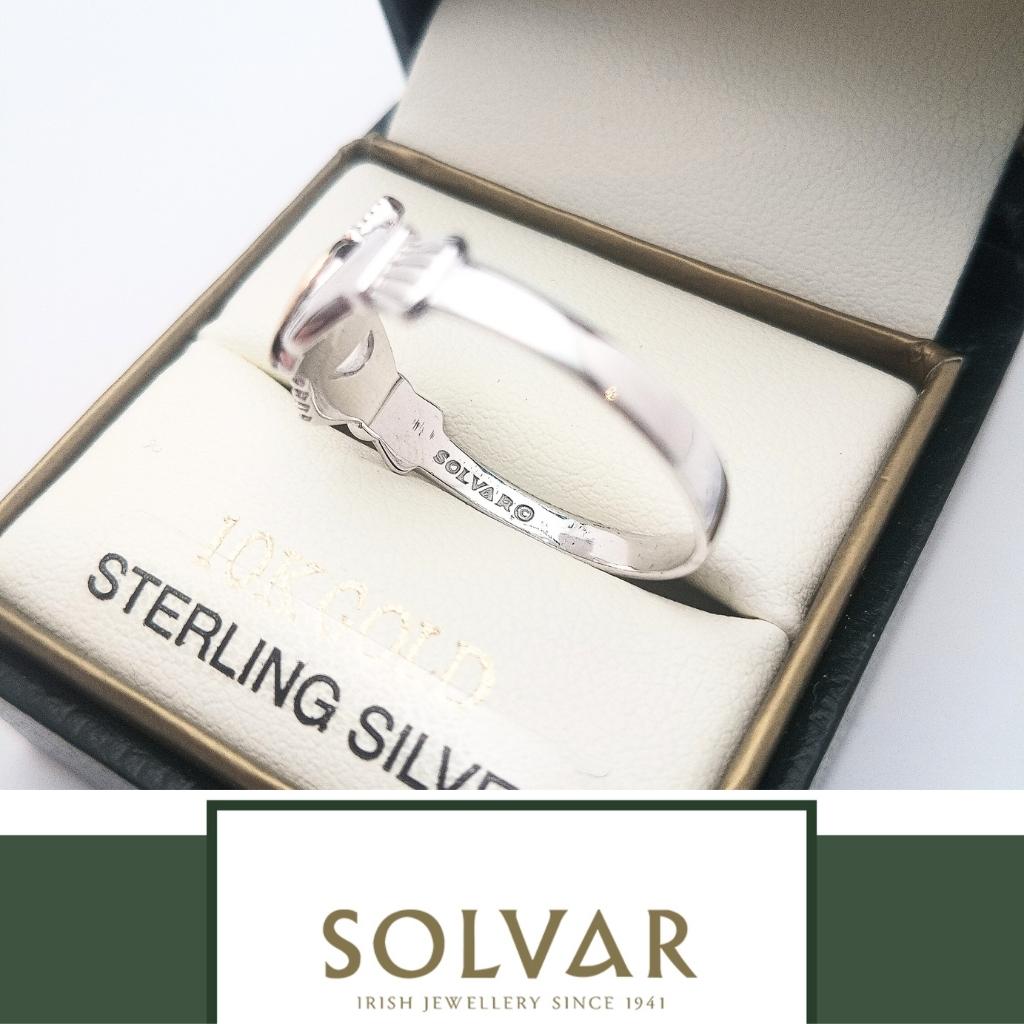 10K Gold and Sterling Silver Claddagh Ring