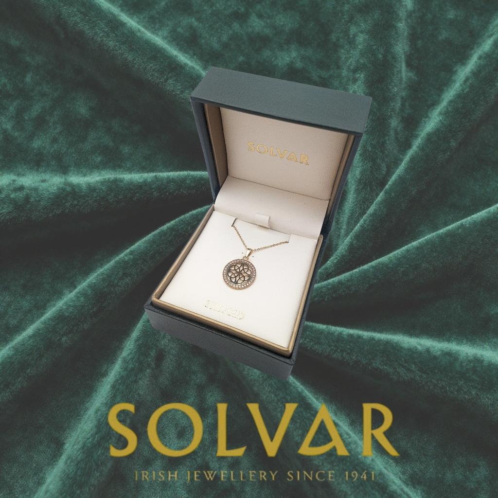 10K Gold Four Trinity Round Celtic Knot Necklace