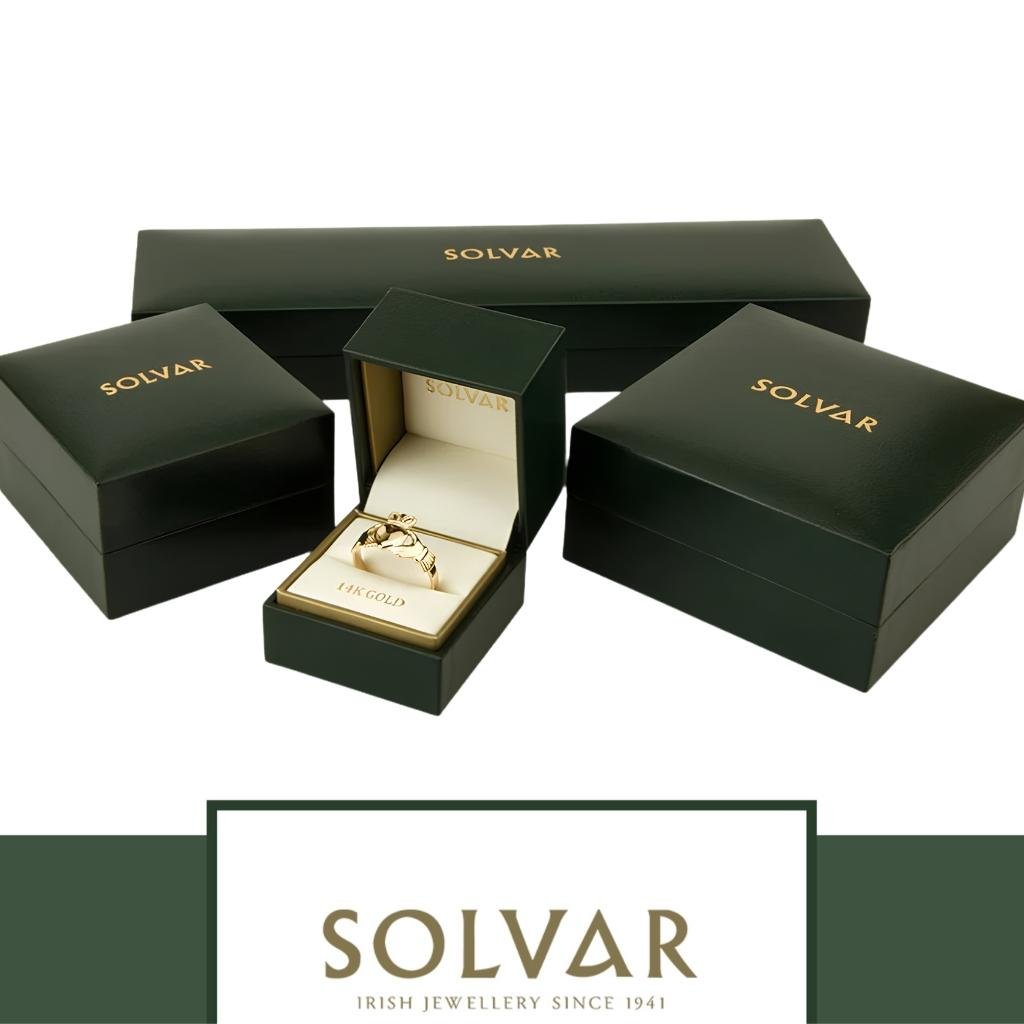 10K Gold Mens Claddagh Ring