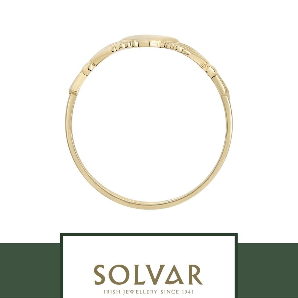 10K Gold Mens Claddagh Ring