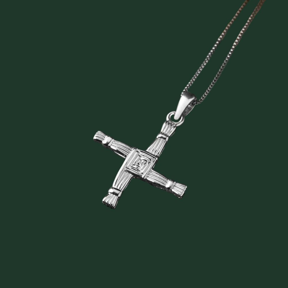 Small Sterling Silver St. Brigid Cross Necklace