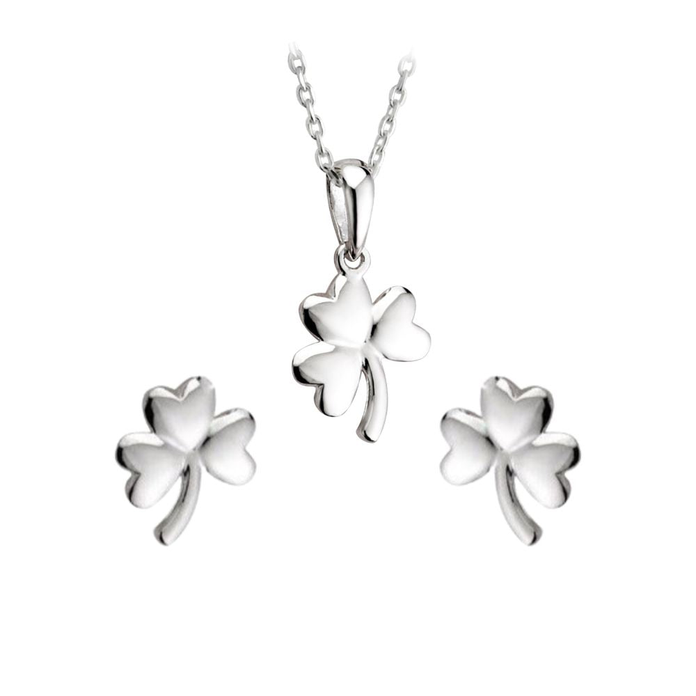 Sterling Silver Shamrock Earrings