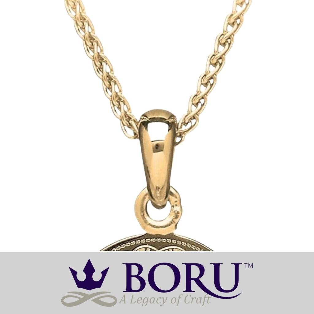14k Gold Vermeil Celtic Shield Necklace- Medium
