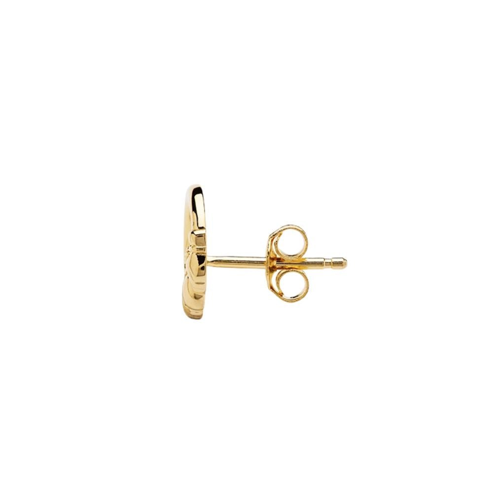 14K Gold Vermeil Stud Claddagh Earrings