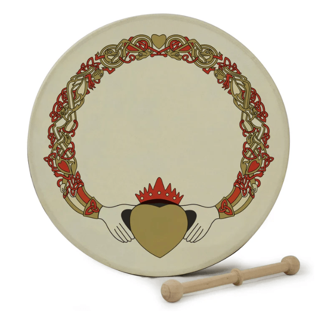 18" Bodhrán Pack - Claddagh Design - The Celtic Gift Store - Gift
