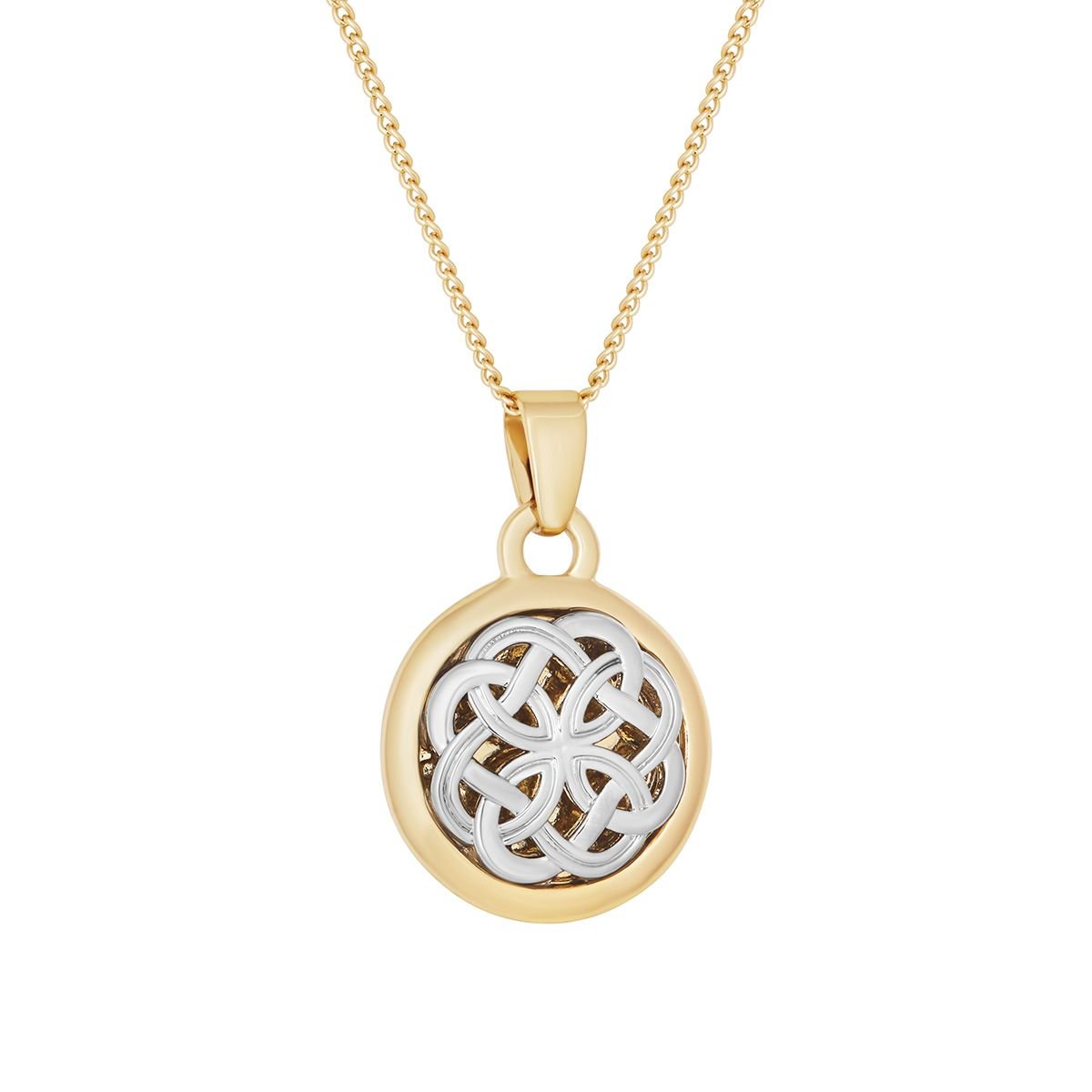 18ct Gold and Silver Plated Celtic Knot Necklace - The Celtic Gift Store - Necklaces