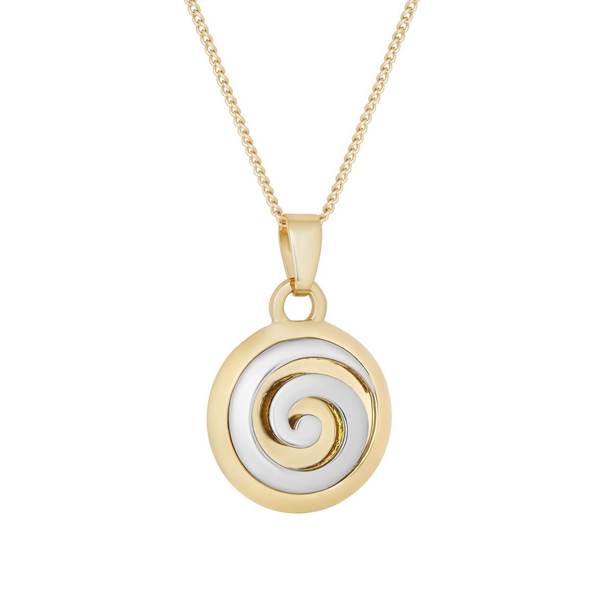 18ct Gold and Silver Plated Celtic Spiral Necklace - The Celtic Gift Store - Necklaces