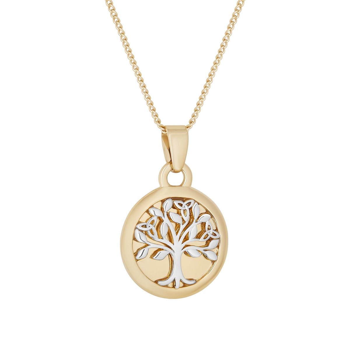 18ct Gold and Silver Plated Tree of Life Necklace - The Celtic Gift Store - Necklaces