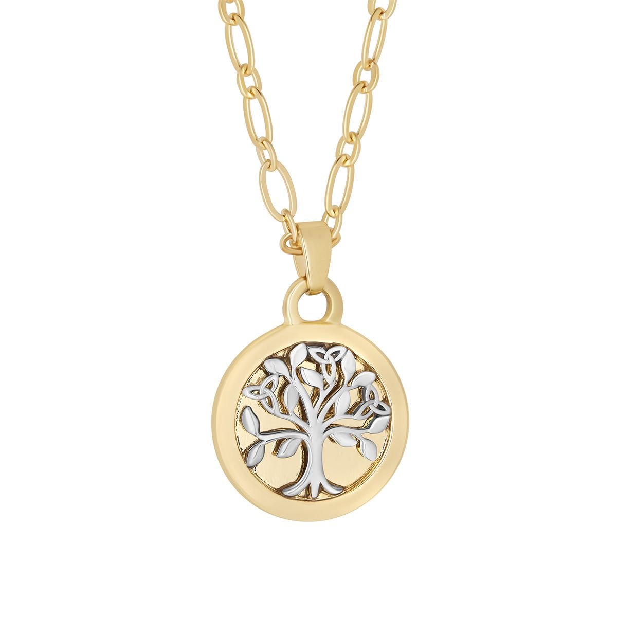 18ct Gold and Silver Plated Tree of Life Necklace - Large - The Celtic Gift Store - Necklaces