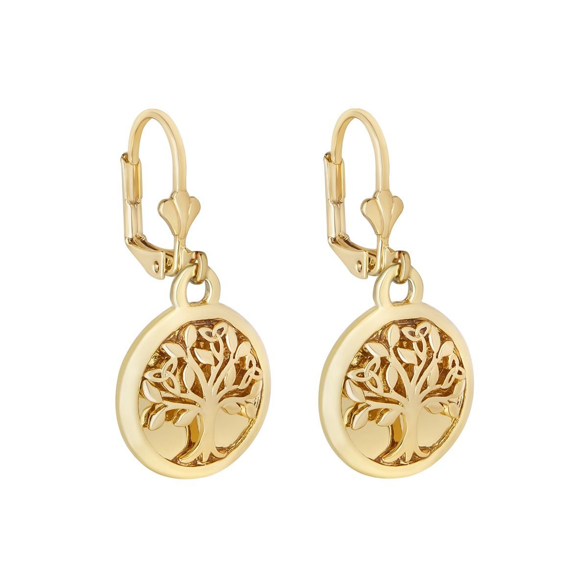 18ct Gold Plated Tree of Life Drop Earrings - The Celtic Gift Store - Necklaces
