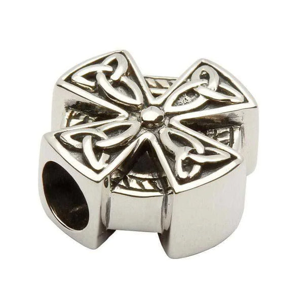 Celtic Design Silver Cross Bead