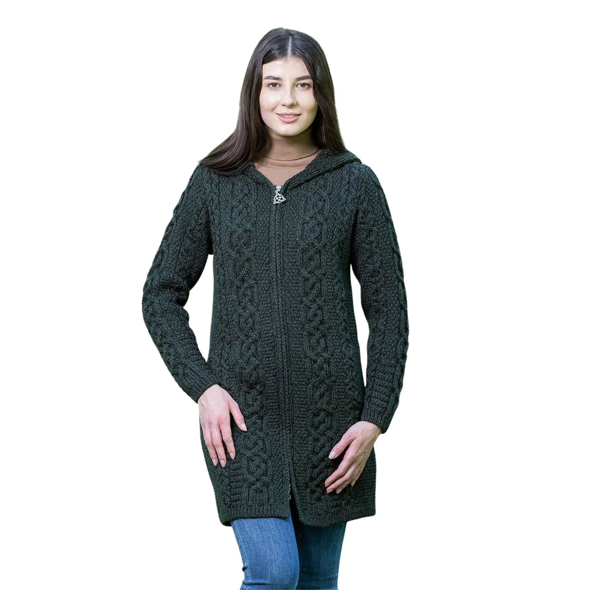 Celtic Aran Jacket - The Celtic Gift Store - Womens
