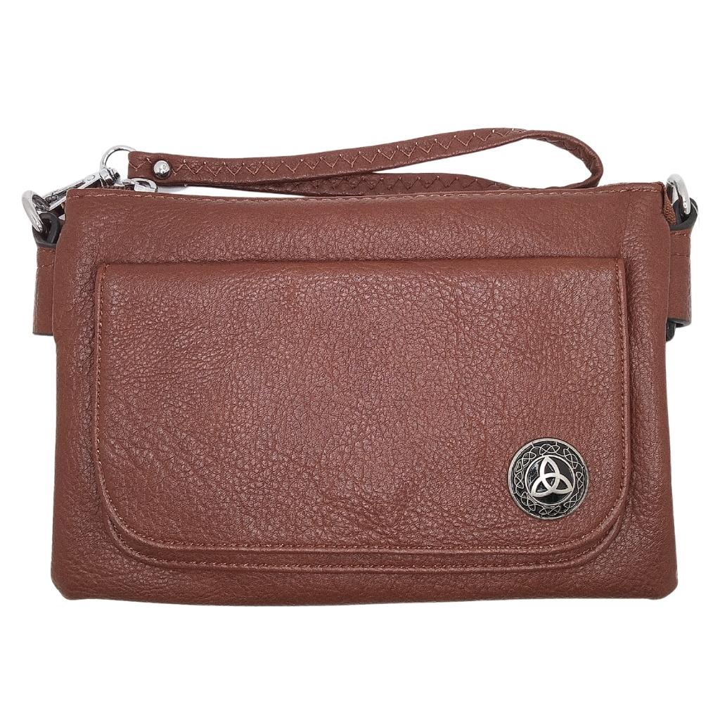 Celtic Trinity Knot Cell Phone Pocket Bag- Camel
