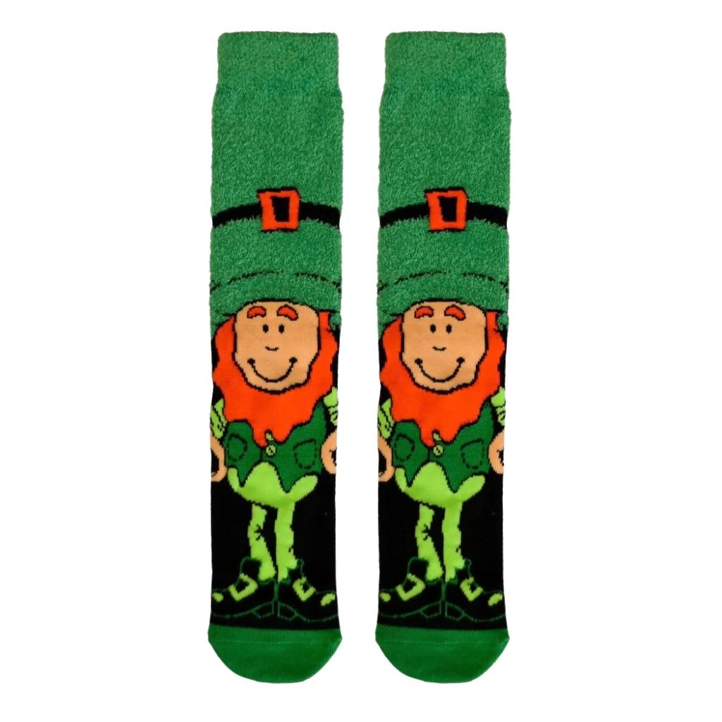 Chenille Leprechaun Socks