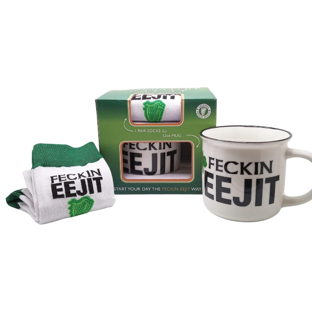 Feckin Eejit Mug and Socks Gift Set