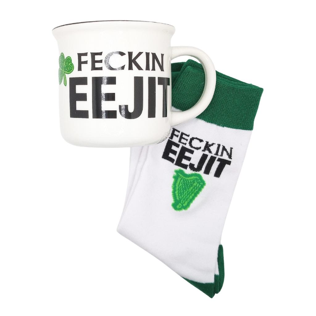 Feckin Eejit Mug and Socks Gift Set