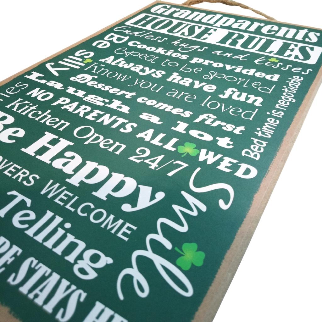 Grandparents' House Rules 10x16 Sign