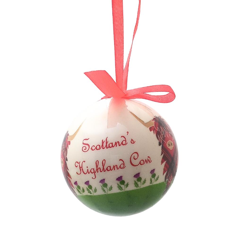 Highland Cow Baubles Gift Box - Set of 4