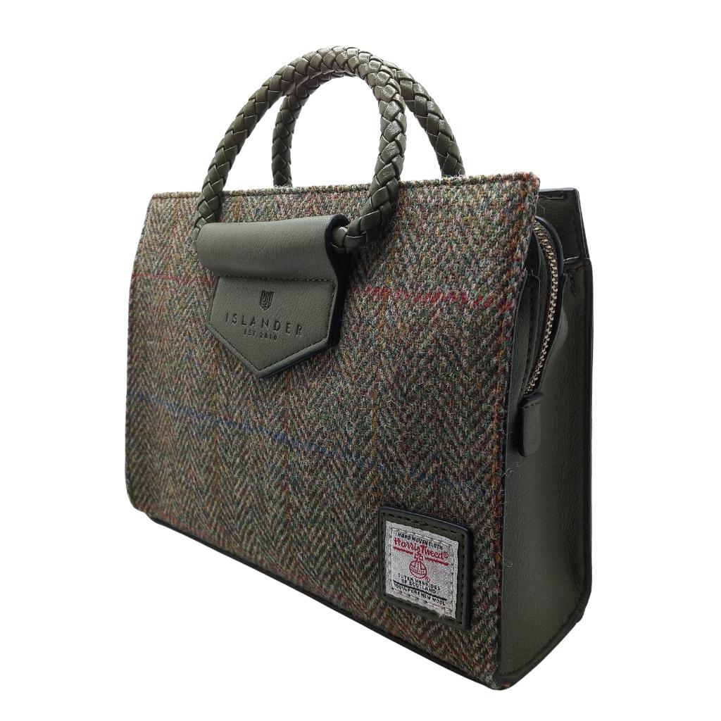 Islander Harris Tweed Arran Tote 'Chestnut Herringbone'