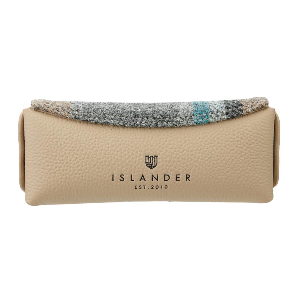 Islander Harris Tweed Leather Glasses Case 'Islander Check'