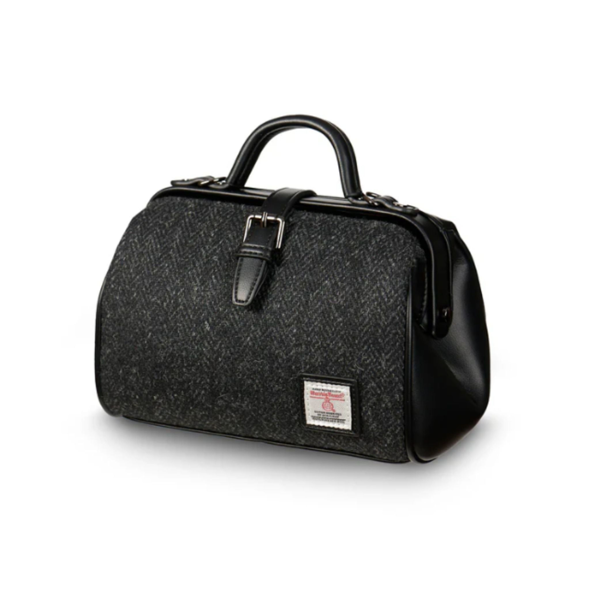 Islander Harris Tweed Medium Doctor Bag 'Black Herringbone' - The Celtic Gift Store - Handbags