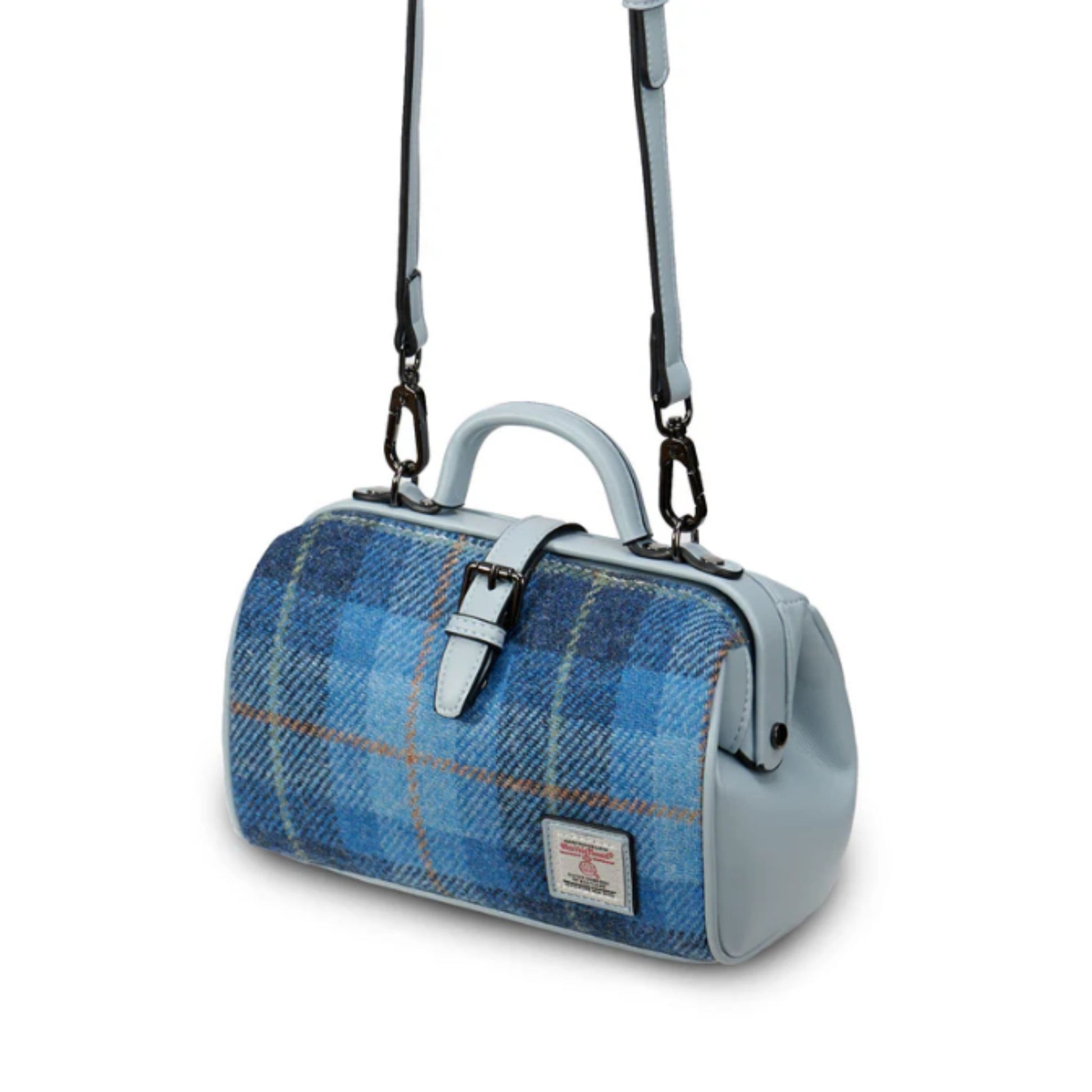Islander Harris Tweed Medium Doctor Bag 'Blue Tartan' - The Celtic Gift Store - Bags