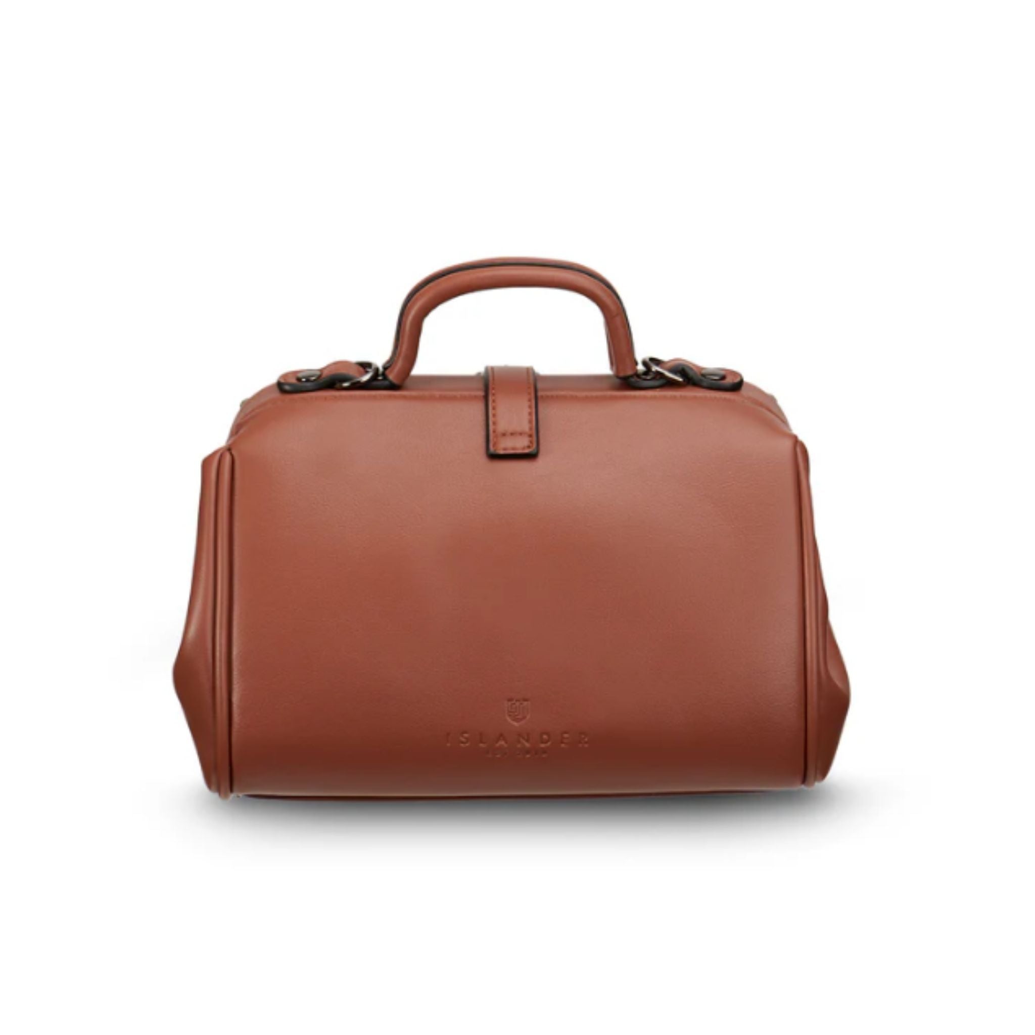 Islander Harris Tweed Medium Doctor Bag 'Chestnut Blue Tartan' - The Celtic Gift Store - Handbags