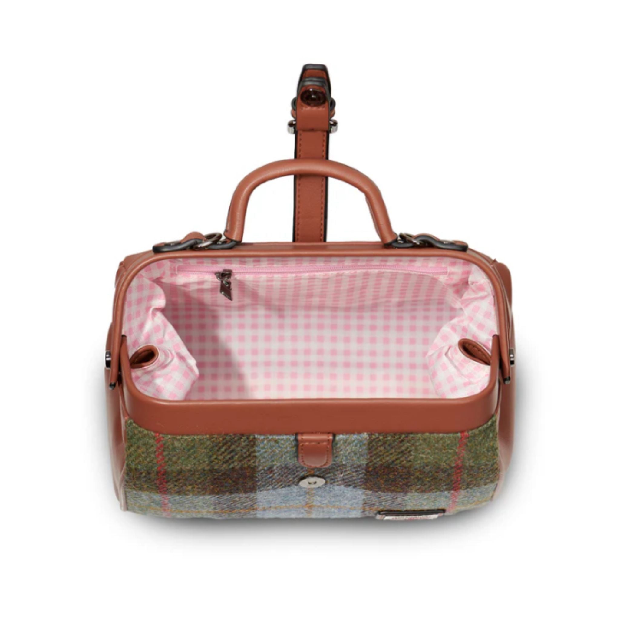 Islander Harris Tweed Medium Doctor Bag 'Chestnut Blue Tartan' - The Celtic Gift Store - Handbags