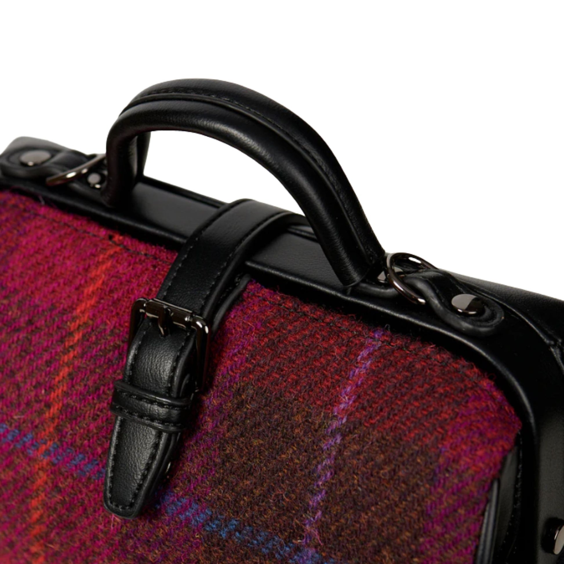 Islander Harris Tweed Medium Doctor Bag 'Fuchsia Tartan' - The Celtic Gift Store - Bags