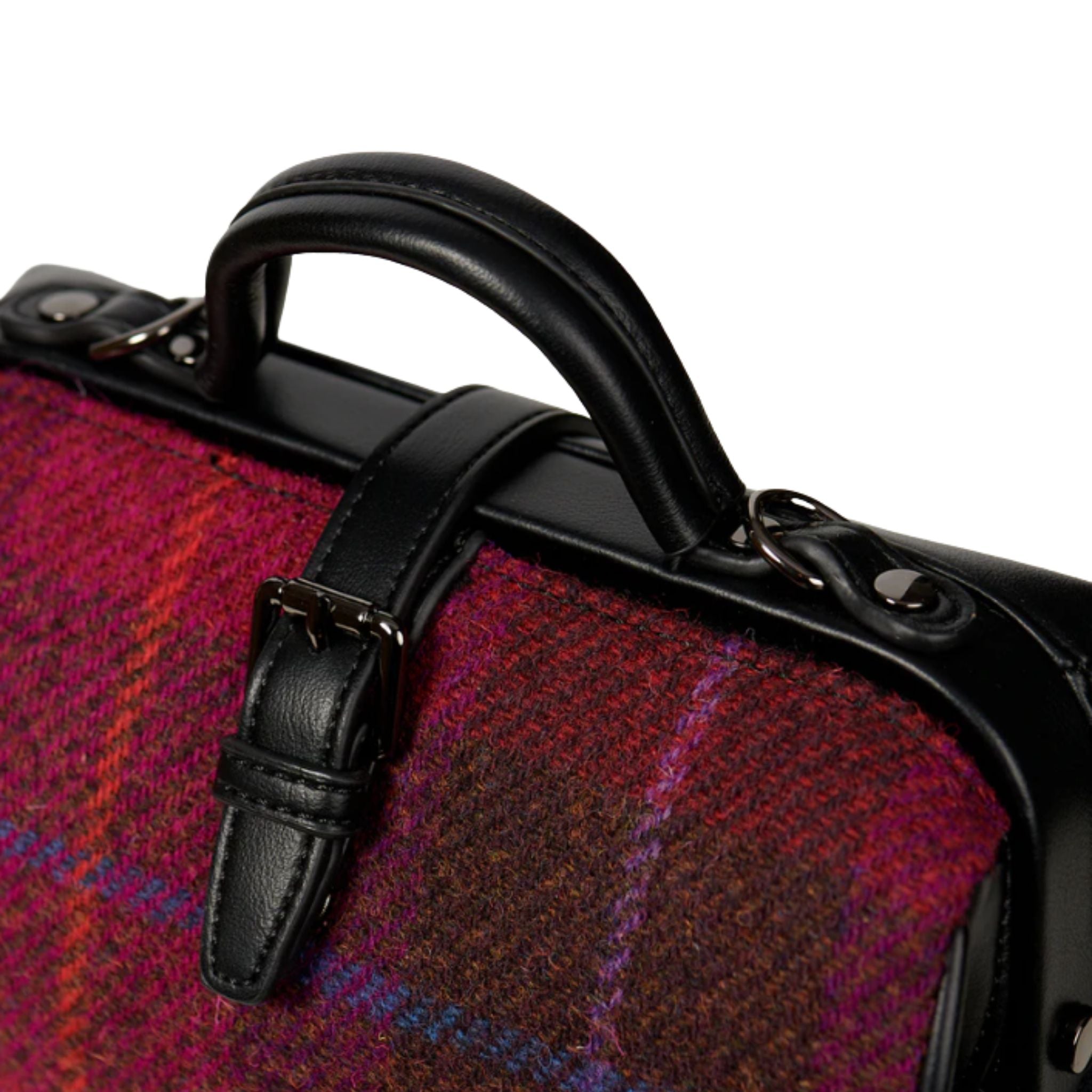 Islander Harris Tweed Medium Doctor Bag 'Fuchsia Tartan' - The Celtic Gift Store - Bags