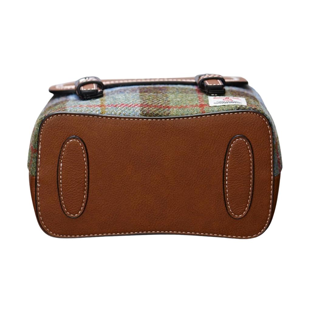 Islander Harris Tweed The Mini Jura Backpack 'Chestnut-Blue Tartan'