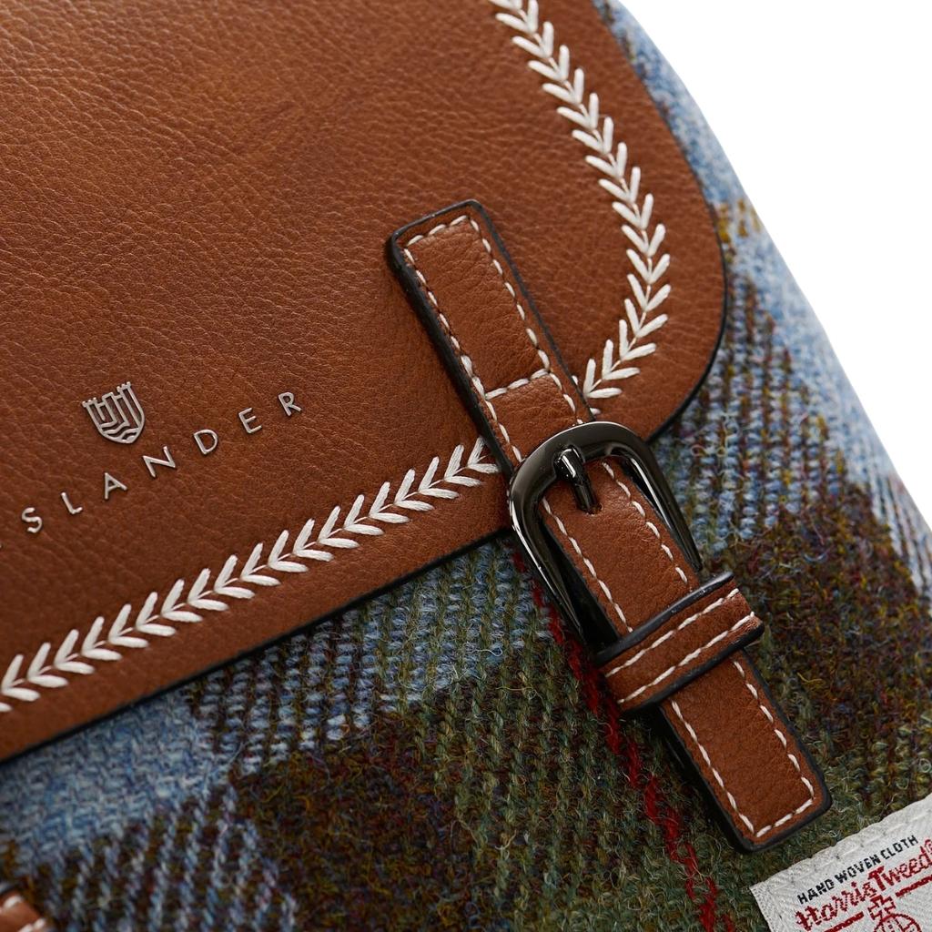 Islander Harris Tweed The Mini Jura Backpack 'Chestnut Herringbone'
