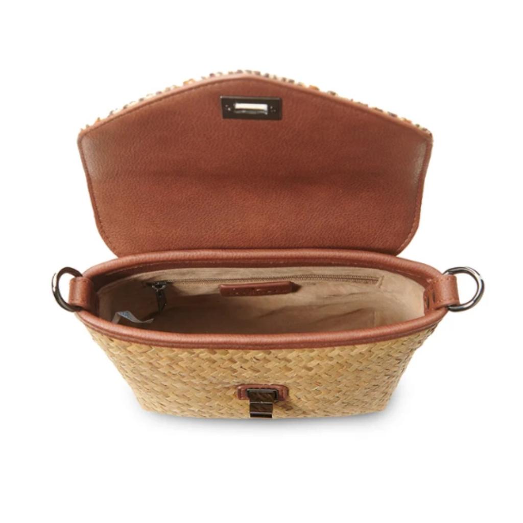 Islander Harris Tweed The Reed Crossbody 'Beige Dogtooth'
