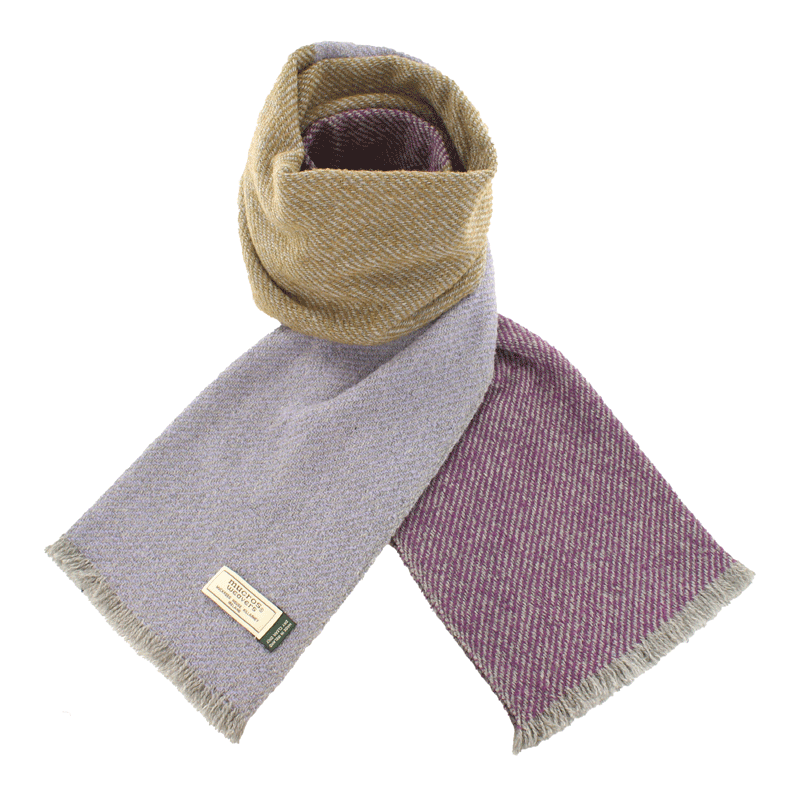 Mucros Merino Moose Scarf Purple