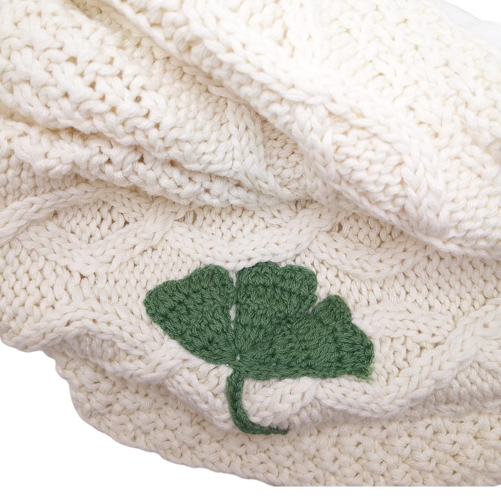 Patrick Francis Cream Aran Knit Shamrock Adult Snood