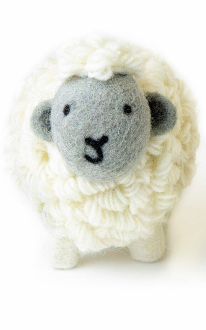 Collectible Knitted Sheep- Grey Face (Large)