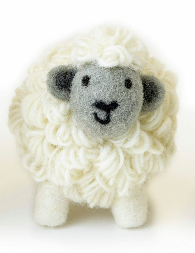 Collectible Knitted Sheep- Grey Face (Medium)