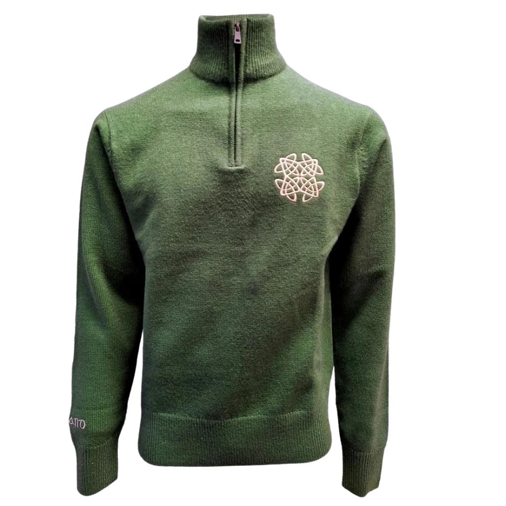 Sage Celtic Knot 1/4 Zip Jumper