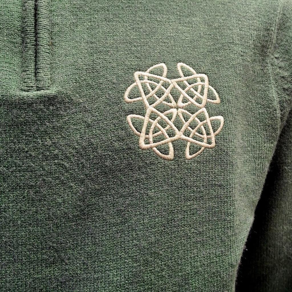 Sage Celtic Knot 1/4 Zip Jumper
