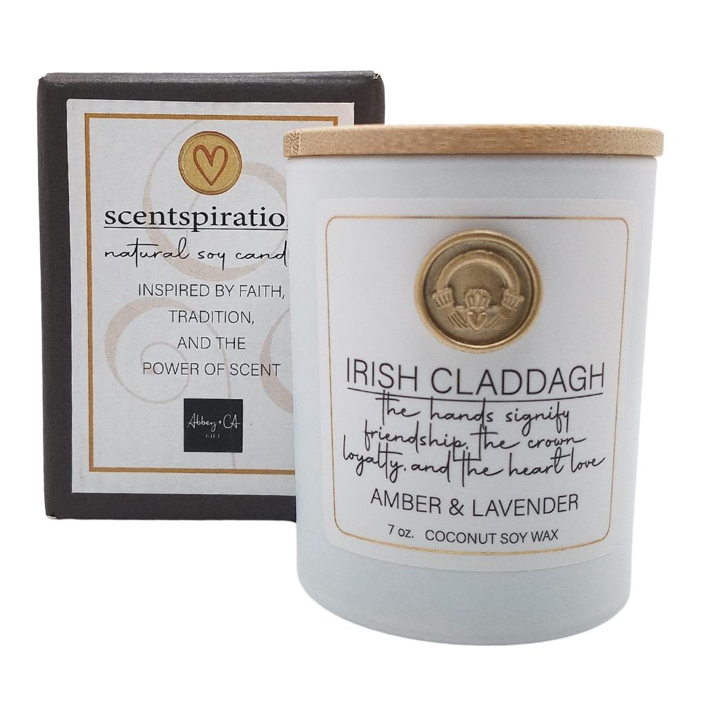Scentspirations Irish Claddagh Candle - Amber & Lavender